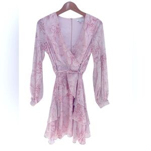 Stellah Pink Floral Layered Dress